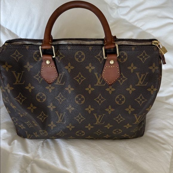 Louis Vuitton Vintage Brown Monogram Speedy 35 - Picture 1 of 13
